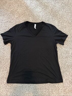 Bella Canvas Black V-Neck Short Sleeve Tee